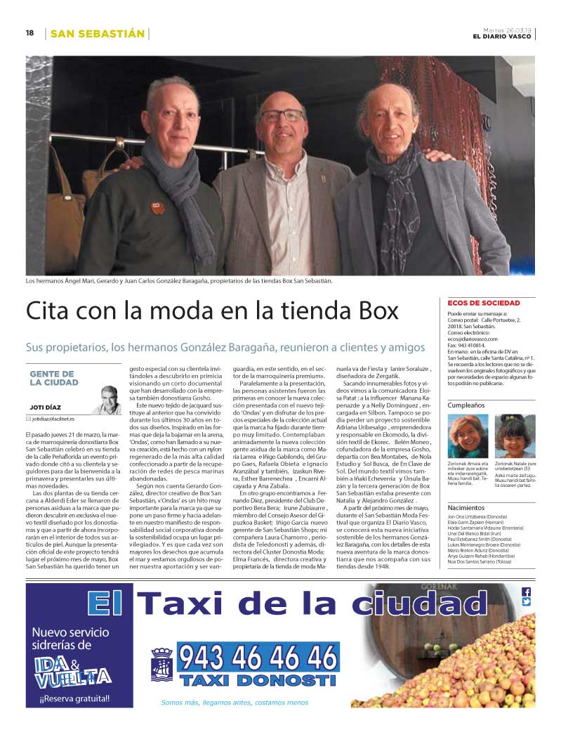 BOX San Sebastián presenta ONDAS Forro sostenible ONDAS de BOX San Sebastián