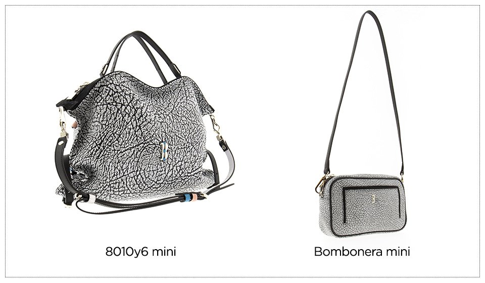 bolsos de piel blancos y negros - colección dálmata box san sebastián